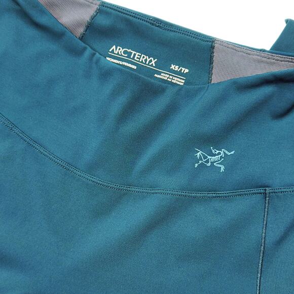 Arcteryx Women’s Size XS Oriel Legging Teal Ankle Pockets Dark Green Athleisure - Picture 2 of 10